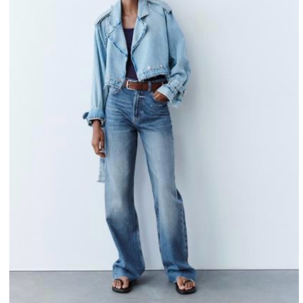 Zara high rise wide leg Jean